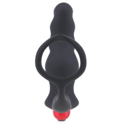 Generique Cockring et plug vibrant Knight 10 x 3.5cm